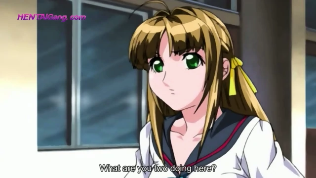 Horny anime lesbian teens skip class to lick pussy in the schoolyard