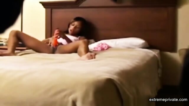 Ebony Stepdaughter caught with mum's dildo