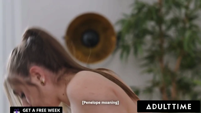 ADULT TIME - Naughty PAWG Penelope Kay Seduces Older Boss For Risky Sneaky Link In The Office!