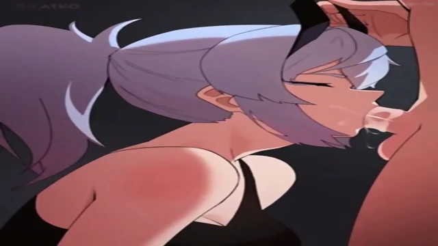Anime girl doing blowjob
