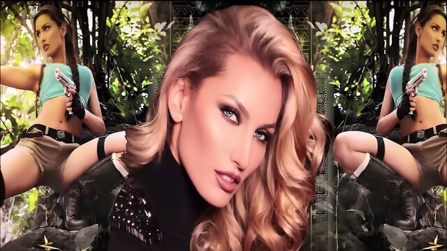 Tatiana Neva BUSTY RAIDER BALLBUSTING lara croft kick in the balls