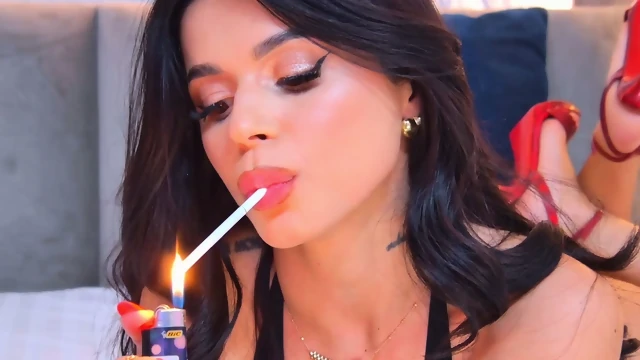 CHARMING RUMANIAN BRUNETTE  TEEN WITH GORGEOUS  FACE - SMOKING HOT AND TONGUE TEASING  - IN YOUR EYES - No nudity