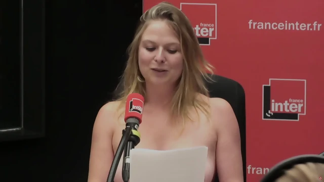 Constance Pittard - French Actress, Comedian and Radio Host goes topless on her show (4K Upscaled)