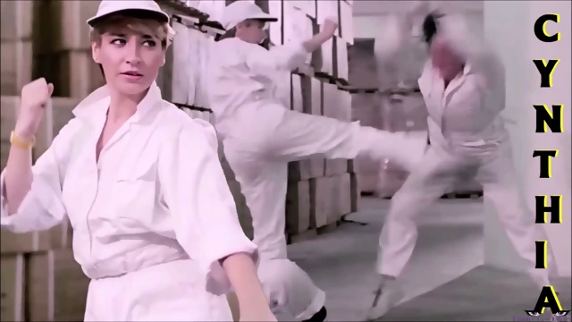 milf ballbusting boys CYNTHIA ROTHROCK 3 kicks in the balls