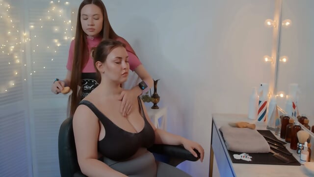 ASMR Neck and Shoulders Massage by Sandra to Liza