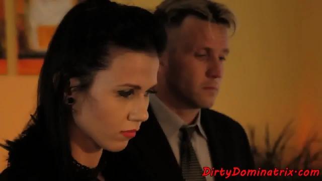 Submissive euro punished in front of husband