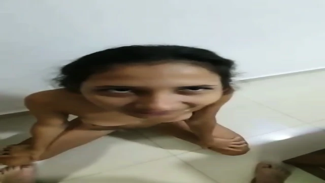 Desi Slim girl deepthrot