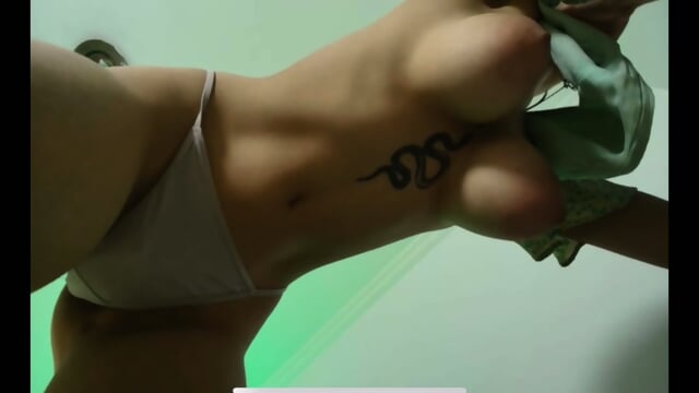 Busty Latina Marceline playing with her hairy pussy