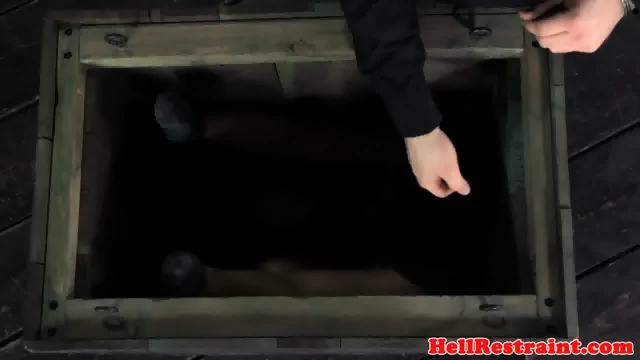 Breast bonded sub squirts while pussy toyed