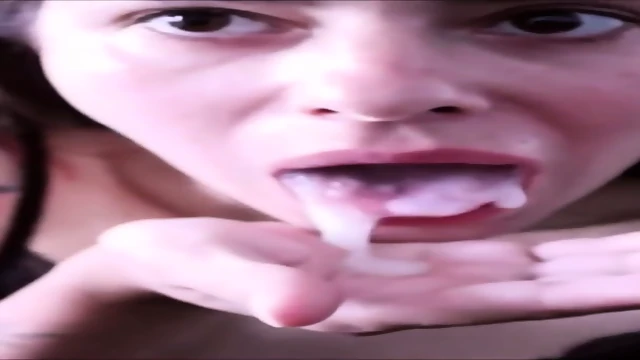 sexy teen BLOWJOB FINISH COMPILATION cum mouth sperm down throat ANAL dildo