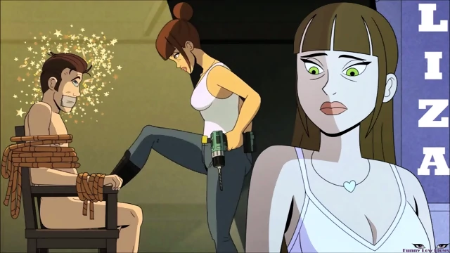 Liza Burell STOMPING BALLS green eyes milf anime ballbusting stomp