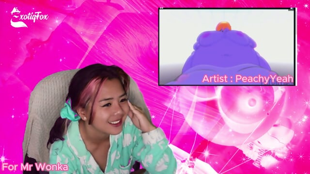 PLEASE STOP GETTING BIGGER!!! HENTAI REACTION TO INFLATED SEXY ANIME BABES - ExotiqFox Goonin & Solo Masturbation