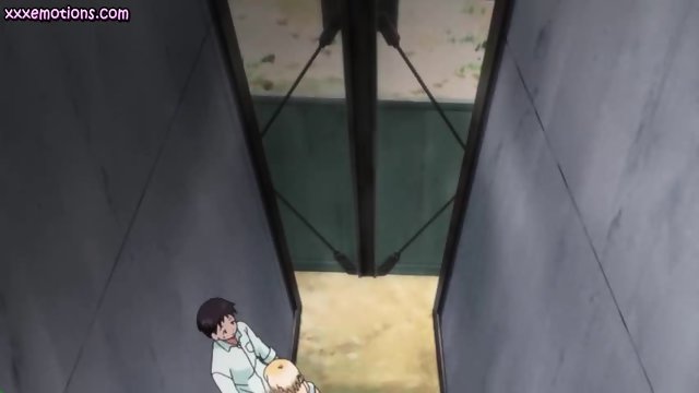 Hentai chick rubs cock with her big tits