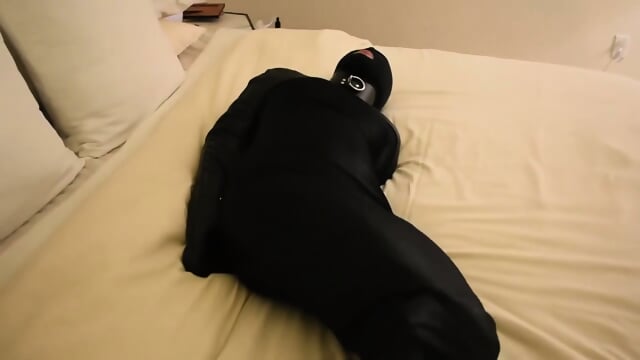 Slave Girl Struggling In Hobble Dress And Armbinder