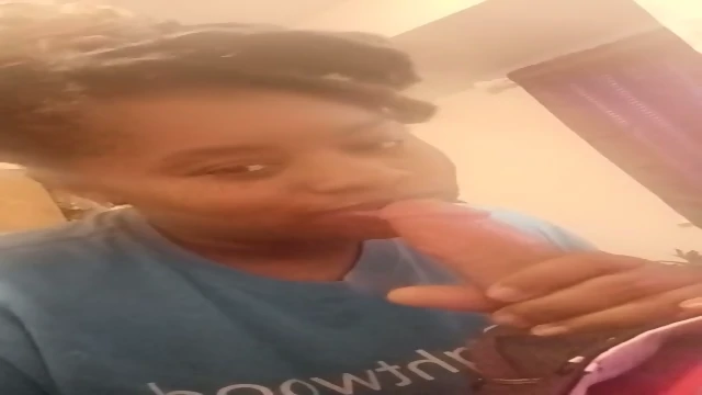 Black girl blowing white boyfriend