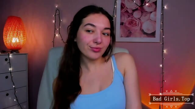 Pretty hot big tits brunette webcam teen show