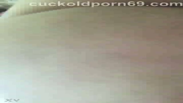 Hot blonde torments her cuckold with big black man