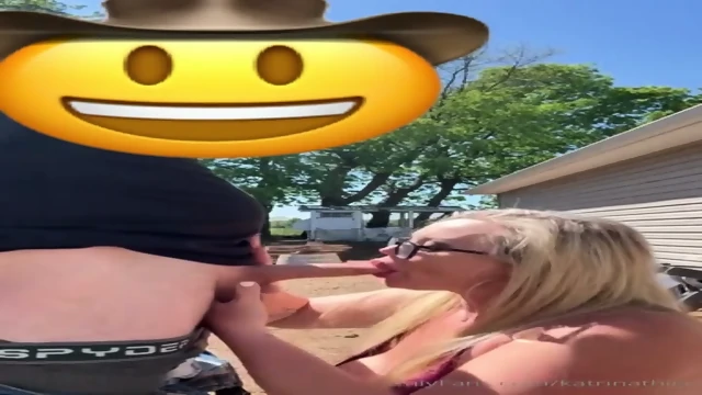 Backyard Bimbo Blowjob