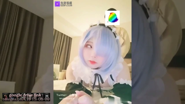 Chinese transvestite Rem COS is trained by the master - Transvestite, Asian, Doggy Porn