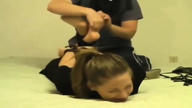 Sweet Girl Gets Hogtied And Tickled