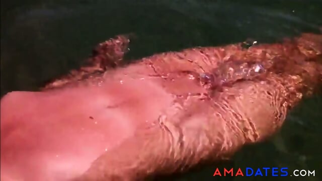 Naked Swimming MILF at the Beach