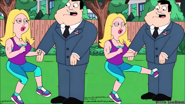 cartoon WIFE BALLBUSTING husband in the garden, anime nutshot