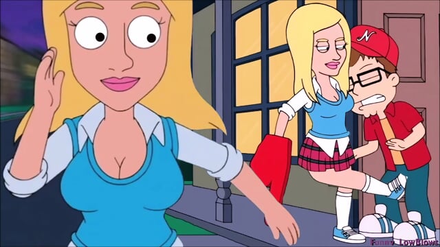 super sexy blonde cheerleader BALLBUSTING 2 nutshots KICK in the balls to oldman & nerd