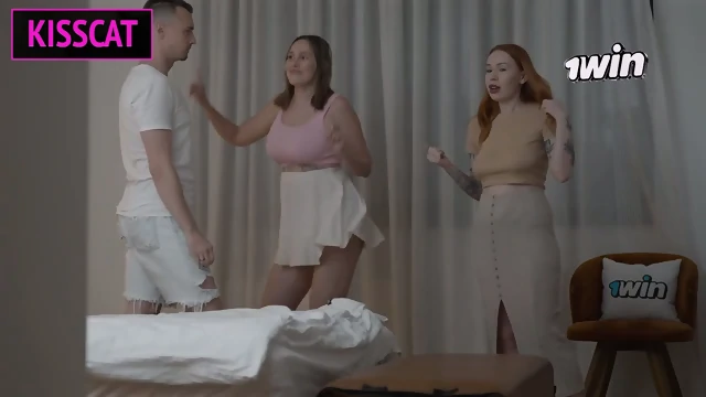 Step mom and Step sister Share Bed with Step son — Will a Naughty Hotel Night Spark Forbidden Fun!
