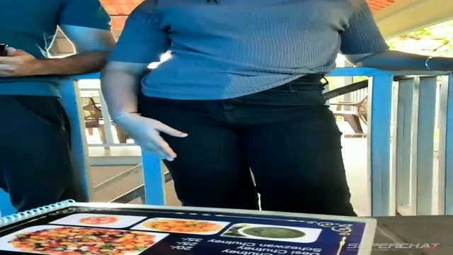 Miss Malaika Public Restaurant Masturbation Handjob