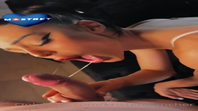 Kristen H Deepthroat White Cock and Gets Huge Facial