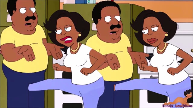 Cleveland got rough kick in the balls DONNA BALLBUSTING ebony sexy milf