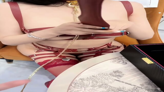 Biting the Leather Cuffs as He Denies Her Again