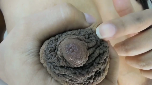 Playing with your dark areolas and juicy nipples more milk