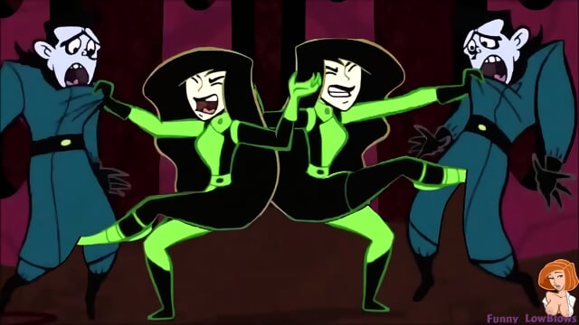 Kim Possible & Shego BALLBUSTING boy & oldman 2 nutshots