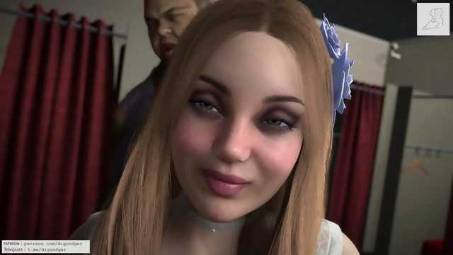 Bride in dressing room