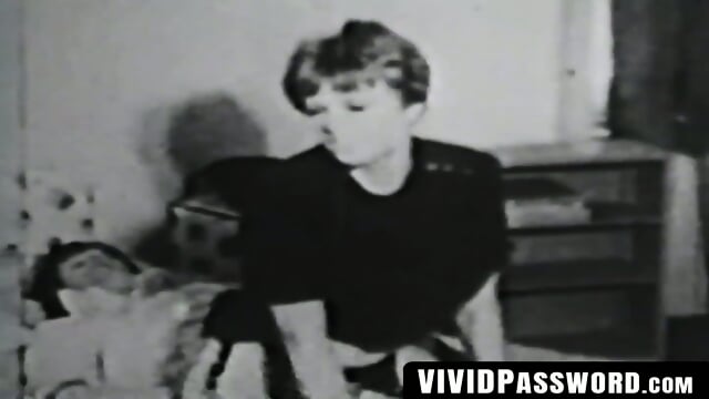 Classic couple's hardcore sex in vintage porn video