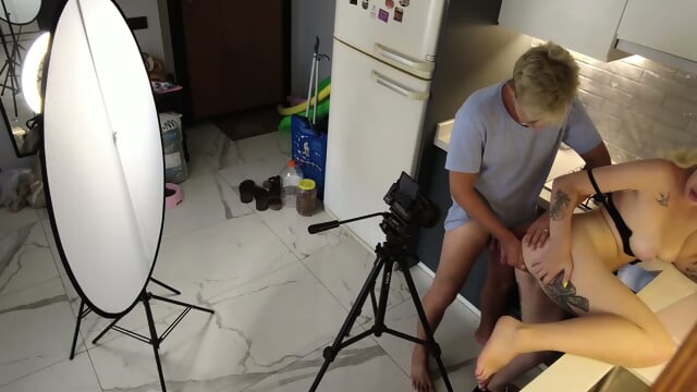 She gives me a quick blowjob before we record a Youtube video