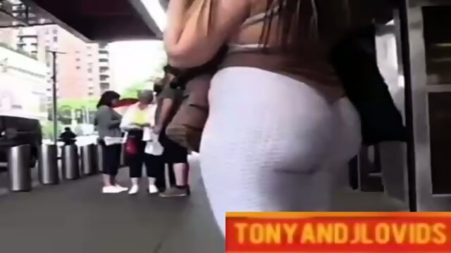 Blonde milf white pants