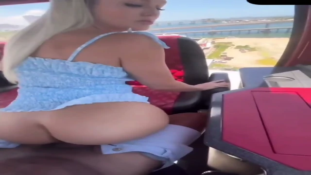 Hot Blonde Trophy Wife Riding Dick in Cable Car