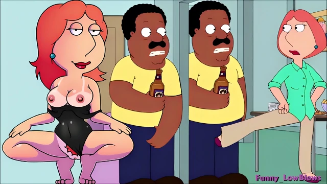 sexy redhead milf LOIS BALLBUSTING black man Cleveland kick in the balls
