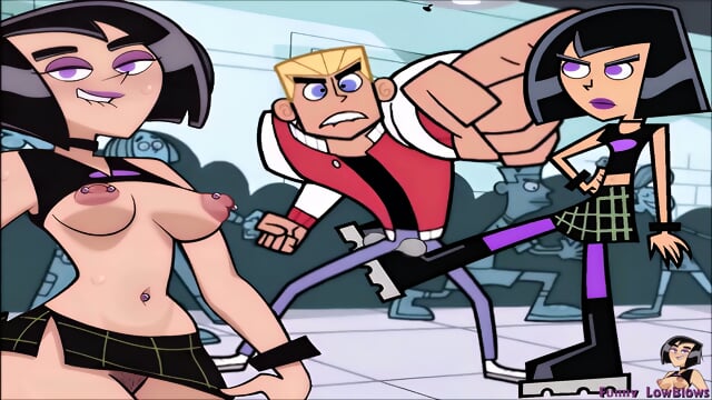 sexy SAM BALLBUSTING boy anime kick in the balls Danny Phantom