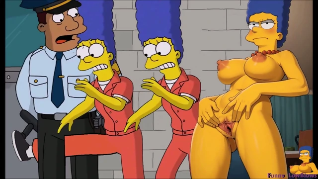 marge COP kick in the balls SIMPSONS BALLBUSTING milf ballbuster
