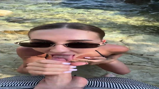 Best blowjob with cum on face and tits from a stranger