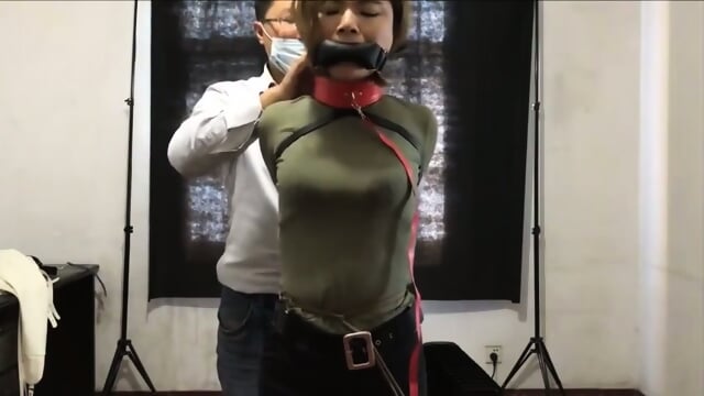 Cute Asian In Straightjacket And Collared  Kinky4Ever