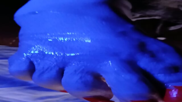 Watching wife's perfect feet and red toes while she masturbates