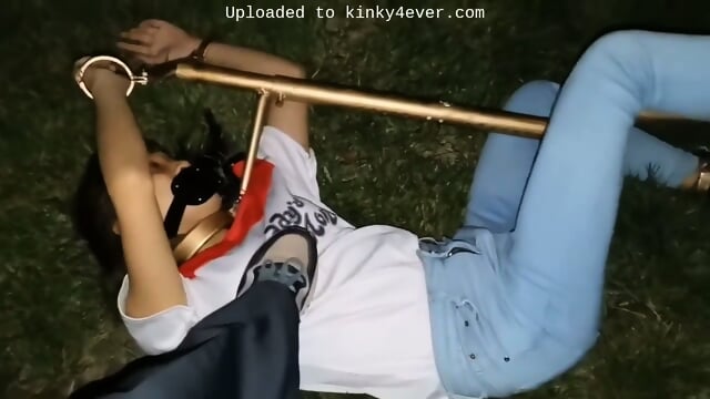 Harley Shirt Asian Girl Outdoor Bondage  Kinky4Ever