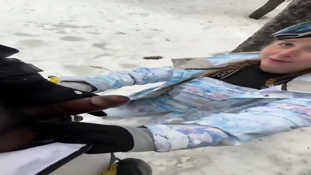 SnowBunny in the snow BBC BJ