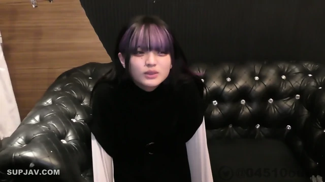 Cute Japanese Teen With Purple Hair