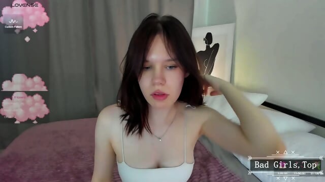 Very pretty big boobs skinny brunette teen