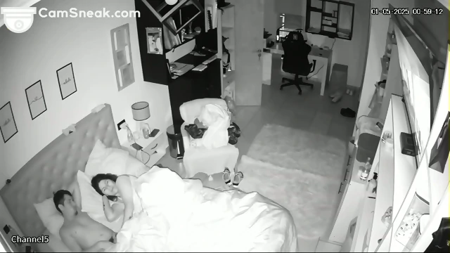 IPCAM - Blowjob and handjob while watching tv